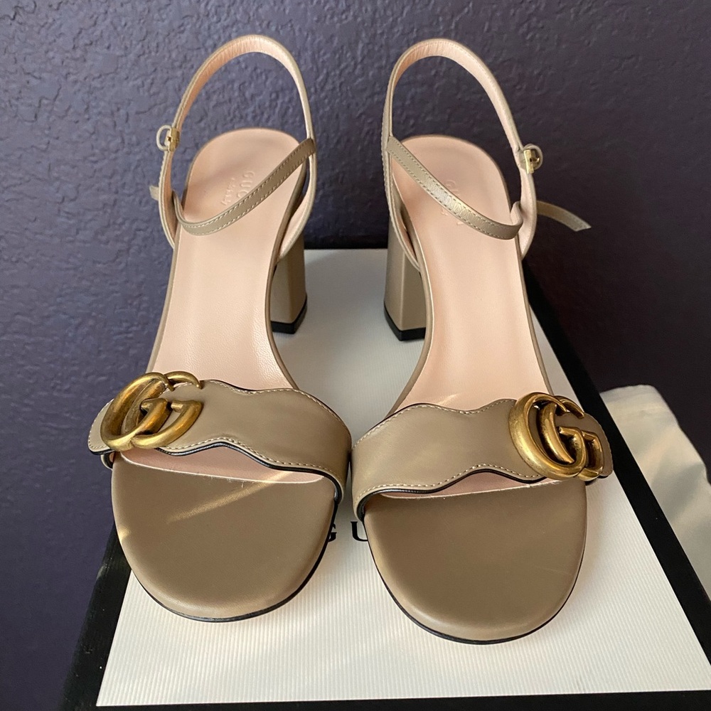 NWT and flawless Gucci Heels and all weather sandals
